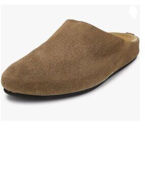 FOWT Brown Round Toe Mules Slip on Backless Slippers Comfortable Casual Shoes